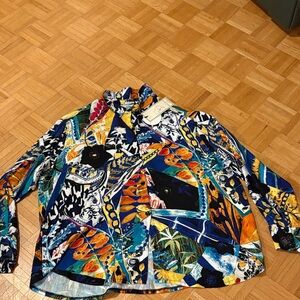 Maloka Colorful Abstract Long Sleeve Shirt